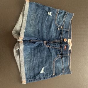 Abercrombie kids jean shorts.